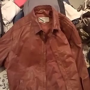 Members Only, size 42 BY EUROPE CRAFT Brown Leather jacket